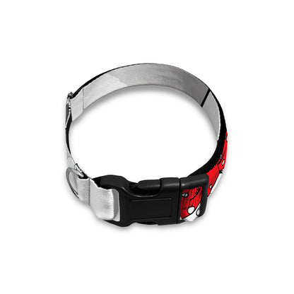 Red Cap Yorkshire Terrier Print Dog Collar