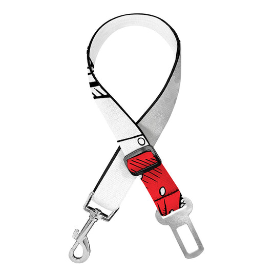 Red Cap Yorkshire Terrier Print Dog Seat Belt