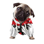 Red Cap Yorkshire Terrier Print Dog Zip Up Hoodie