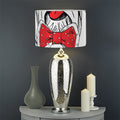 Red Cap Yorkshire Terrier Print Drum Lamp Shade