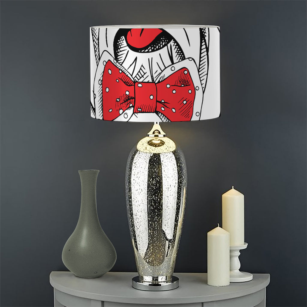 Red Cap Yorkshire Terrier Print Drum Lamp Shade