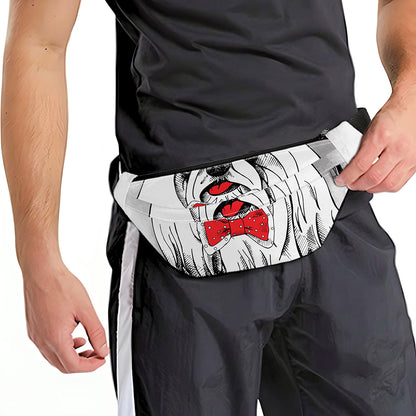 Red Cap Yorkshire Terrier Print Fanny Pack