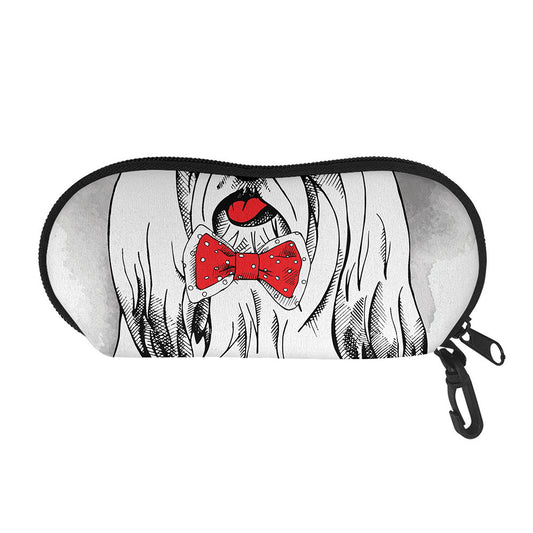 Red Cap Yorkshire Terrier Print Glasses Case