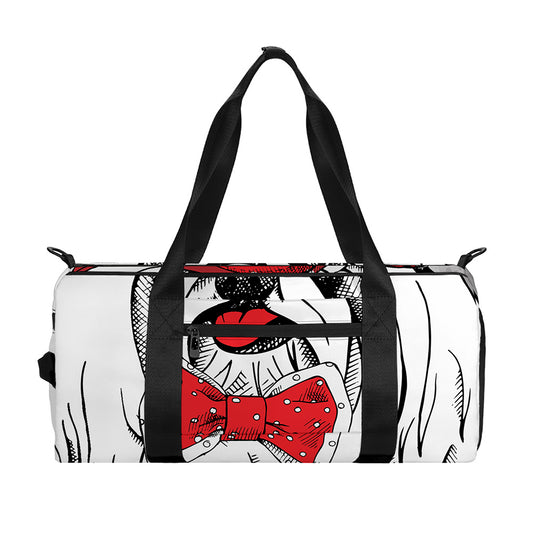 Red Cap Yorkshire Terrier Print Gym Bag