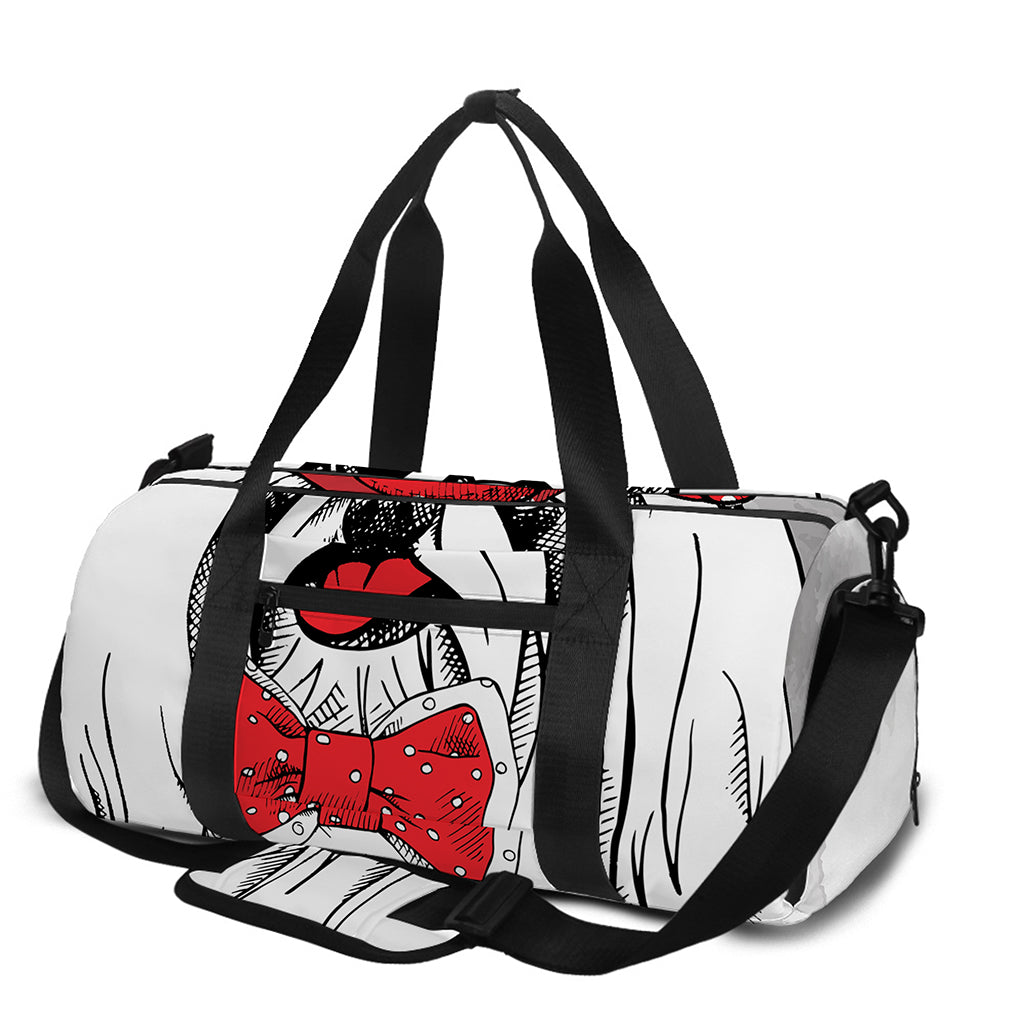 Red Cap Yorkshire Terrier Print Gym Bag