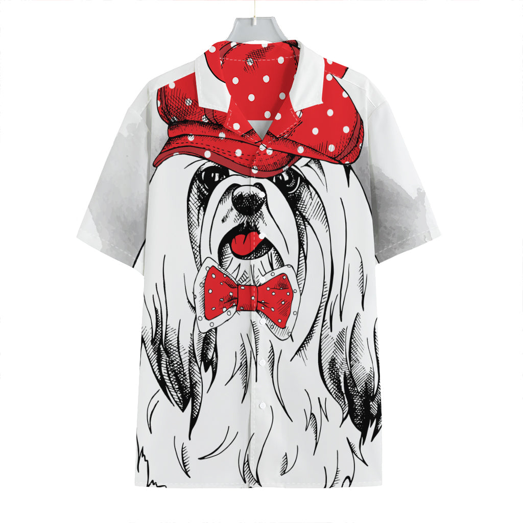 Red Cap Yorkshire Terrier Print Hawaiian Shirt