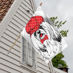 Red Cap Yorkshire Terrier Print House Flag