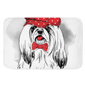 Red Cap Yorkshire Terrier Print Indoor Door Mat