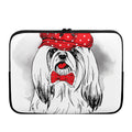 Red Cap Yorkshire Terrier Print Laptop Sleeve