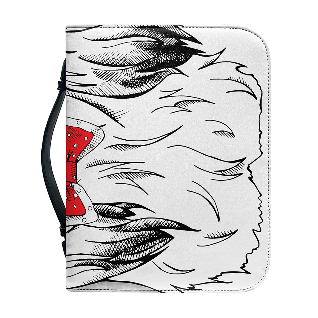 Red Cap Yorkshire Terrier Print Leather Bible Cover