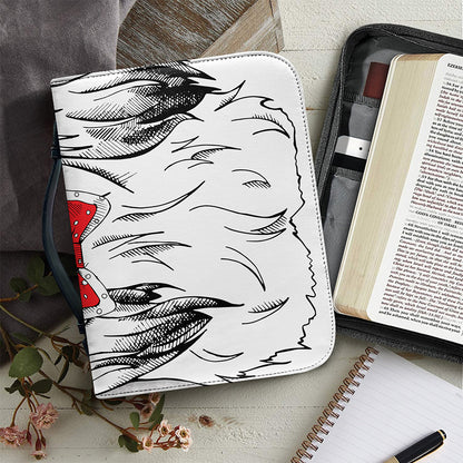 Red Cap Yorkshire Terrier Print Leather Bible Cover