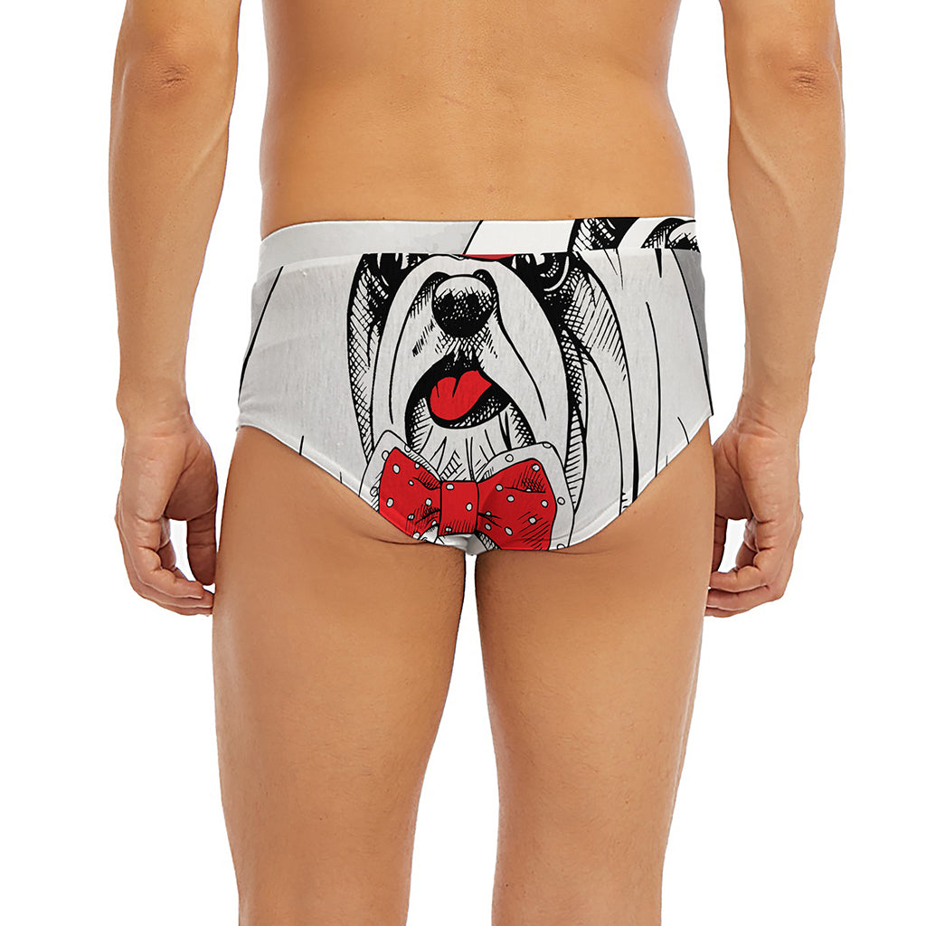 Red Cap Yorkshire Terrier Print Men's Briefs