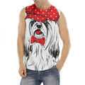 Red Cap Yorkshire Terrier Print Men's Fitness Tank Top