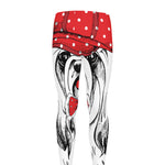 Red Cap Yorkshire Terrier Print Men's leggings