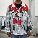 Red Cap Yorkshire Terrier Print Men's Shirt Jacket
