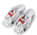 Red Cap Yorkshire Terrier Print Mesh Casual Shoes