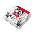 Red Cap Yorkshire Terrier Print Outdoor Seat Cushion Cover