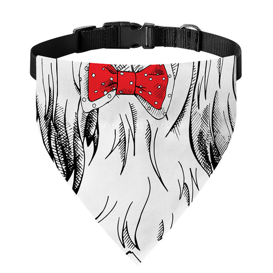 Red Cap Yorkshire Terrier Print Over The Collar Dog Bandana
