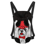 Red Cap Yorkshire Terrier Print Pet Carrier Backpack