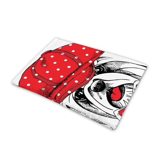 Red Cap Yorkshire Terrier Print Pet Cooling Mat Cover