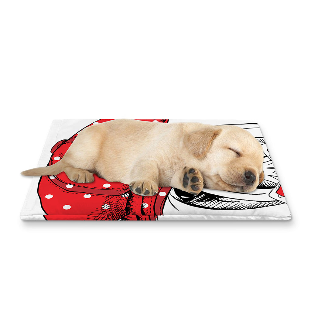 Red Cap Yorkshire Terrier Print Pet Cooling Mat Cover