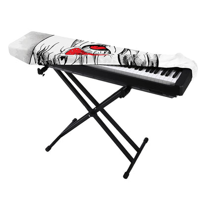 Red Cap Yorkshire Terrier Print Piano Keyboard Cover