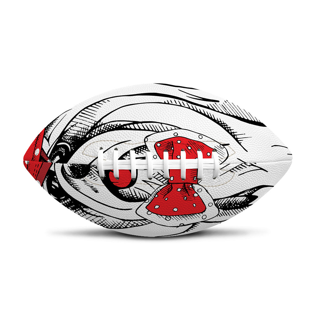 Red Cap Yorkshire Terrier Print Rugby Ball