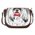 Red Cap Yorkshire Terrier Print Saddle Bag