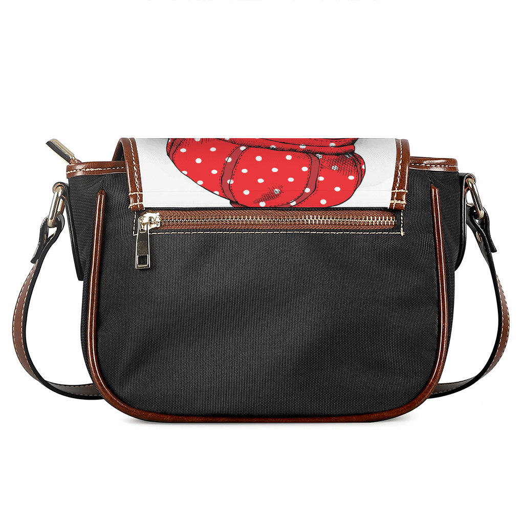 Red Cap Yorkshire Terrier Print Saddle Bag