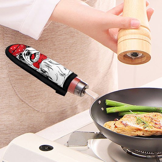 Red Cap Yorkshire Terrier Print Skillet Handle Cover