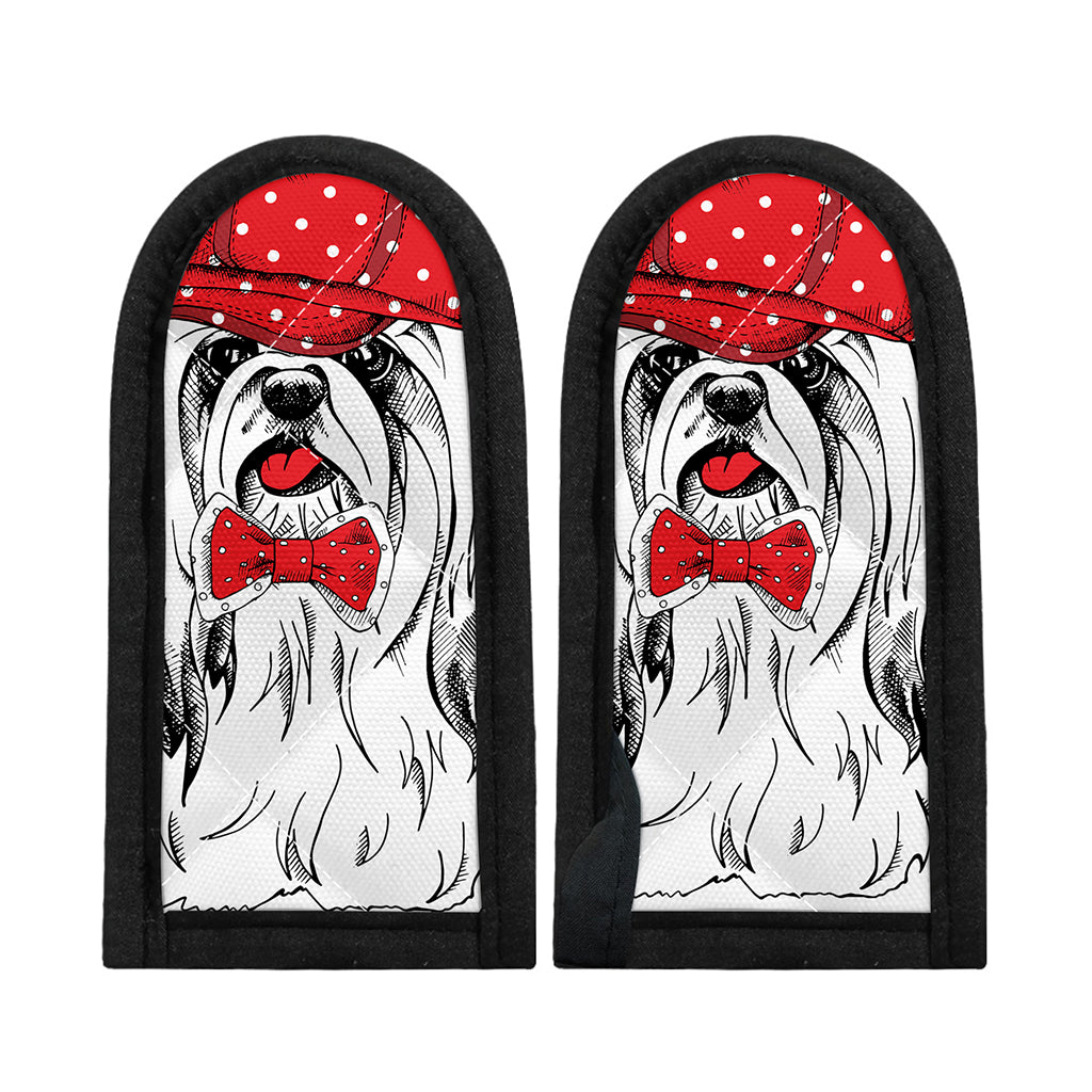 Red Cap Yorkshire Terrier Print Skillet Handle Cover