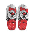Red Cap Yorkshire Terrier Print Slippers