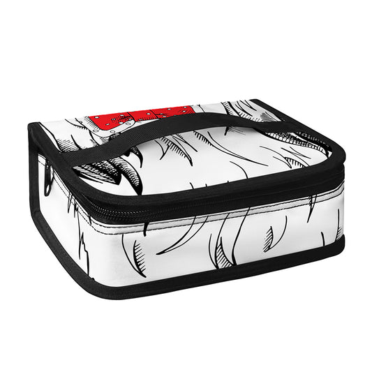 Red Cap Yorkshire Terrier Print Small Lunch Bag