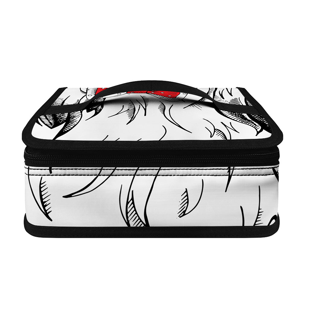 Red Cap Yorkshire Terrier Print Small Lunch Bag