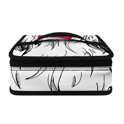 Red Cap Yorkshire Terrier Print Small Lunch Bag