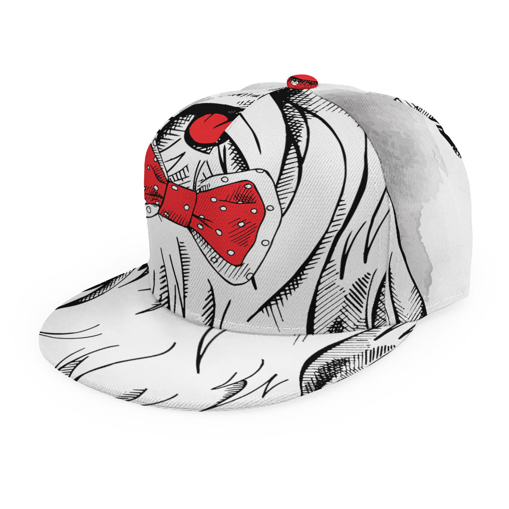 Red Cap Yorkshire Terrier Print Snapback Cap