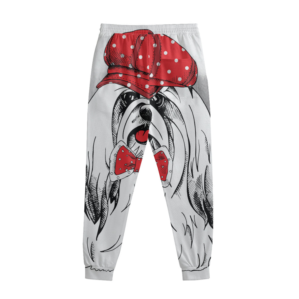 Red Cap Yorkshire Terrier Print Sweatpants