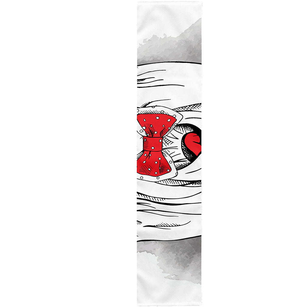 Red Cap Yorkshire Terrier Print Table Runner