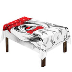 Red Cap Yorkshire Terrier Print Tablecloth