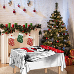 Red Cap Yorkshire Terrier Print Tablecloth