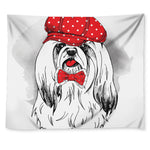 Red Cap Yorkshire Terrier Print Tapestry
