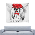 Red Cap Yorkshire Terrier Print Tapestry