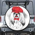 Red Cap Yorkshire Terrier Print Tire Cover