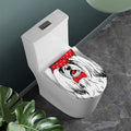 Red Cap Yorkshire Terrier Print Toilet Lid Cover