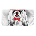 Red Cap Yorkshire Terrier Print Towel
