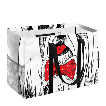 Red Cap Yorkshire Terrier Print Utility Tote Bag