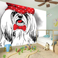 Red Cap Yorkshire Terrier Print Wall Sticker