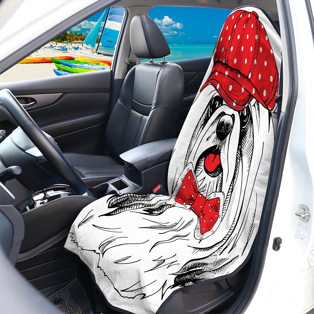 Red Cap Yorkshire Terrier Print Waterproof Car Seat Cover