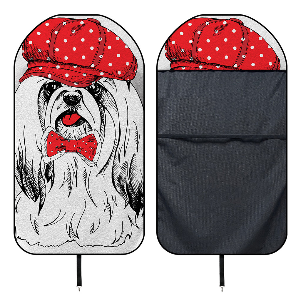 Red Cap Yorkshire Terrier Print Waterproof Car Seat Cover