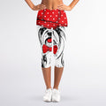 Red Cap Yorkshire Terrier Print Women's Capri Leggings